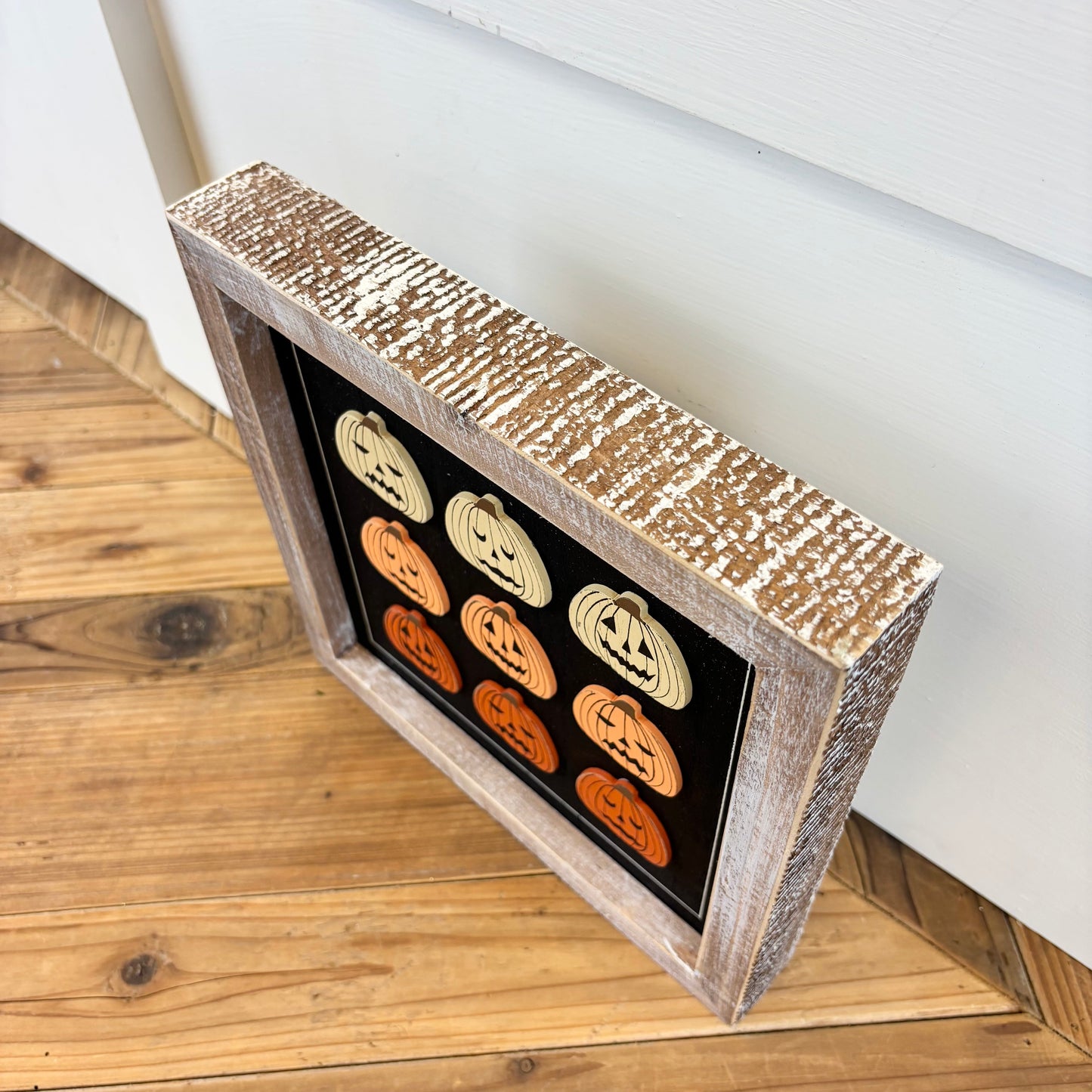 Pumpkins Reversible Wood Framed Sign