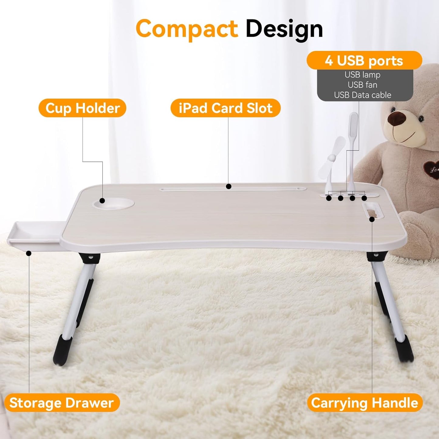 Compact & Versatile Laptop Bed Table