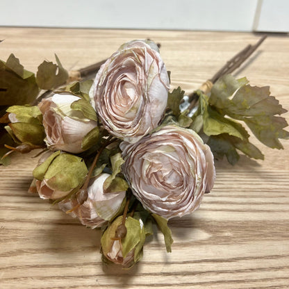 Faux Dried Ranunculus Bundles