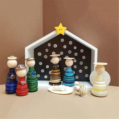 Button Nativity Scene Kit