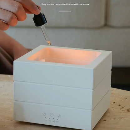 🔥Flame Fireplace Aroma Diffuser Humidifier Night Light Aromatherapy Timer Gift Atmosphere
