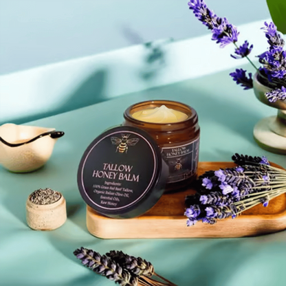 🔥Organic Grass-Fed Beef Tallow Balm with Raw Honey