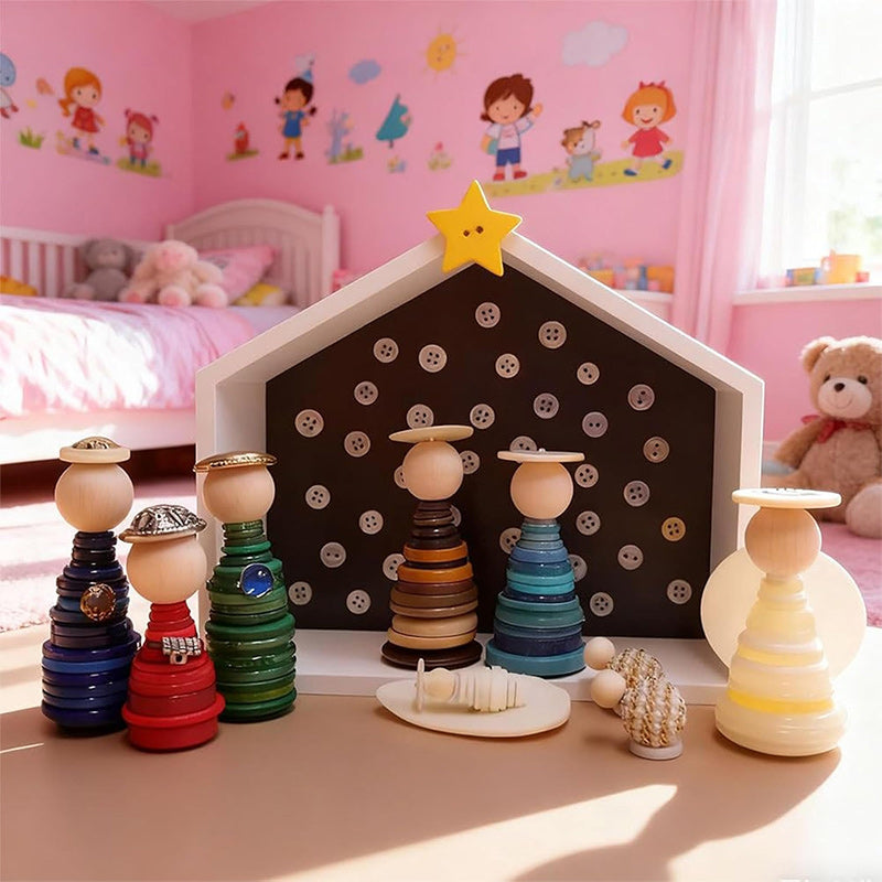 Button Nativity Scene Kit