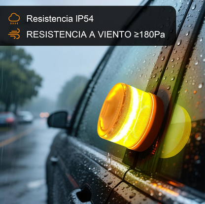 DarkFairy Luz de Emergencia V16 – Seguridad y Geolocalización para tu Vehículo-Aprobada por la DGT, con plan de datos incluido y base magnética IP54.