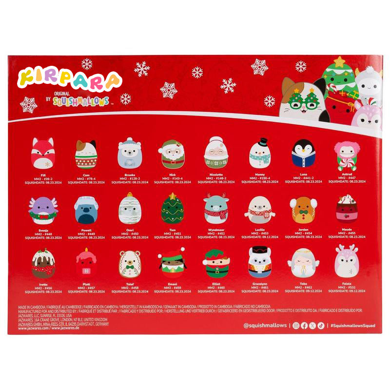 🎅 Early Christmas Sale🎅2026 Squishmallows 24-Day Kirpara Holiday Plush Advent Calendar