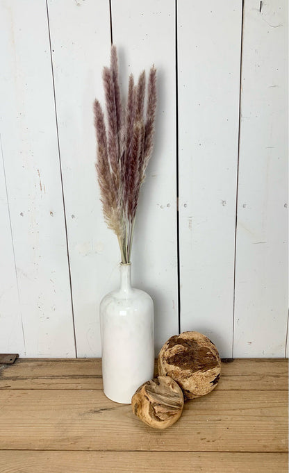Faux Dried Natural Pampas Grass Bundle - Purple