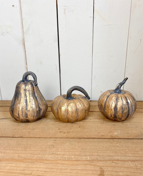 Gold Resin Pumpkins