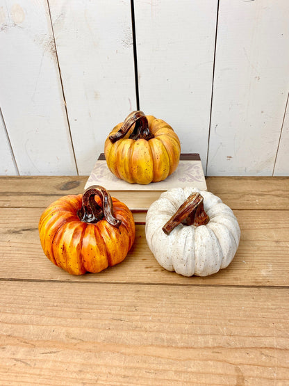 Distressed Resin Pumpkins
