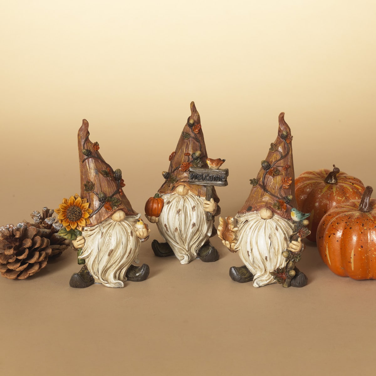 Resin Harvest Gnome Figurine - 3 Styles