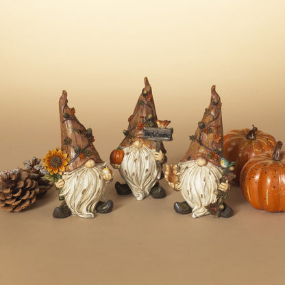 Resin Harvest Gnome Figurine - 3 Styles
