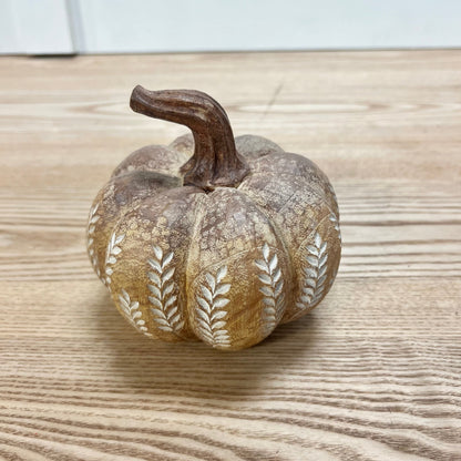 Engraved Resin Pumpkins - Set of 2