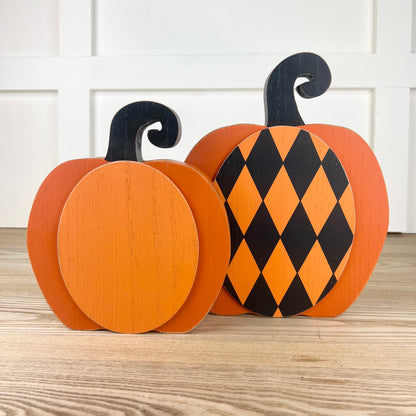 Wood Cut Out Pumpkin - 2 Sizes