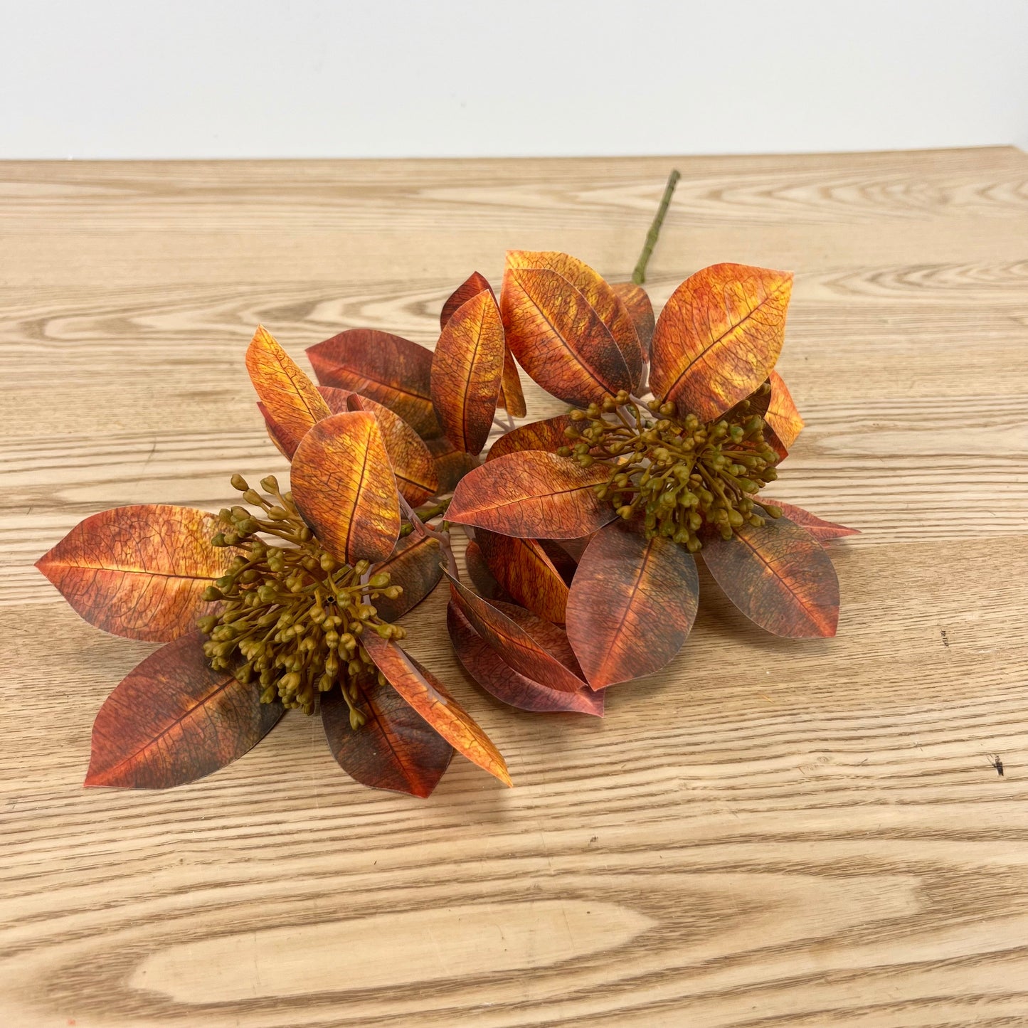 Fall Leaf Stem with Pods - 2 Colors