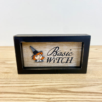 Basic Witch/Spice Reversible Wood Framed Sign