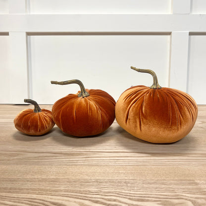 Orange Velvet Pumpkins