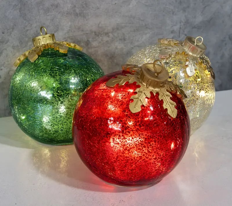 🎅Glass Tabletop Christmas Ornaments 🔔🎁