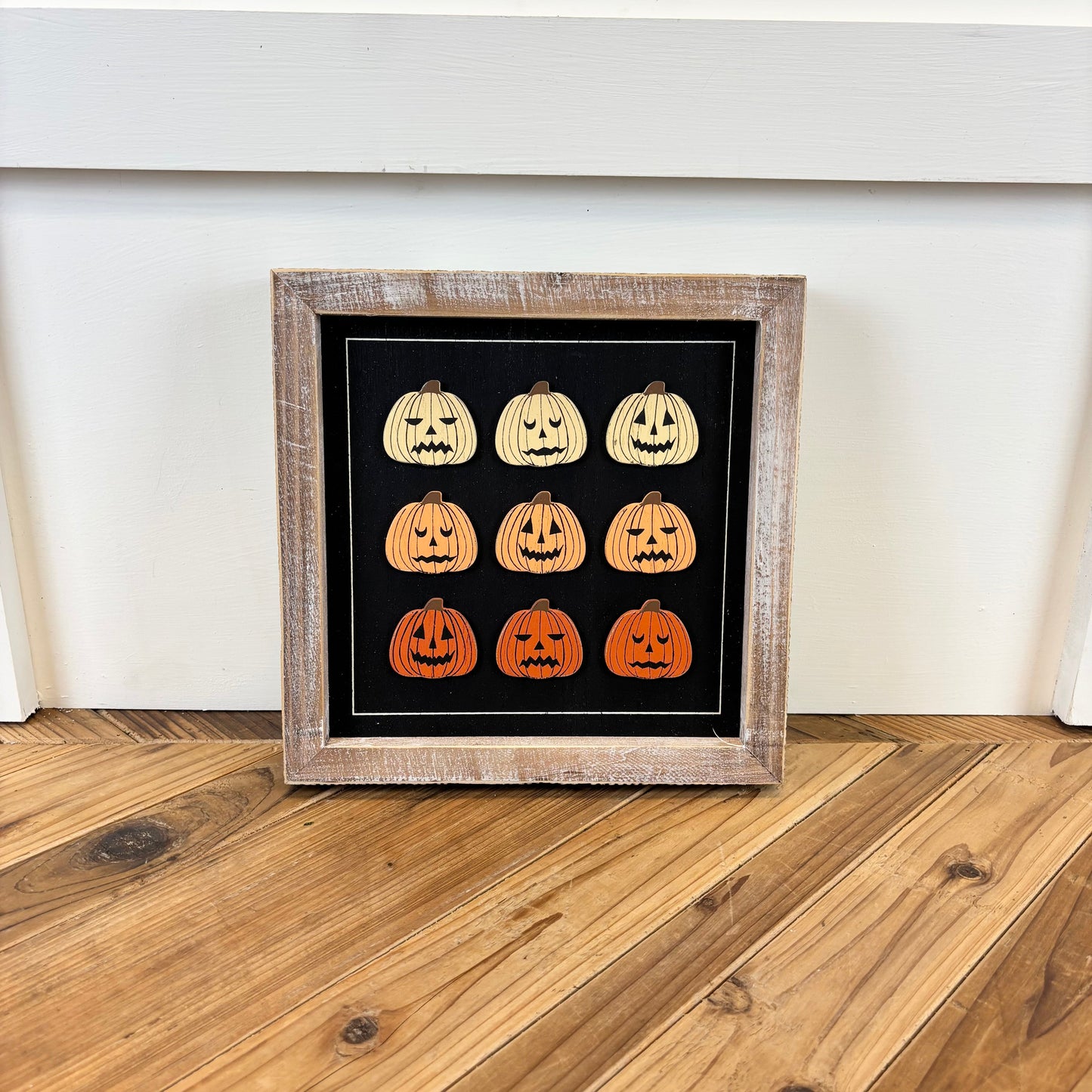 Pumpkins Reversible Wood Framed Sign