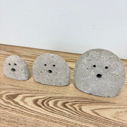 Set of 3 River Rock Ghosts