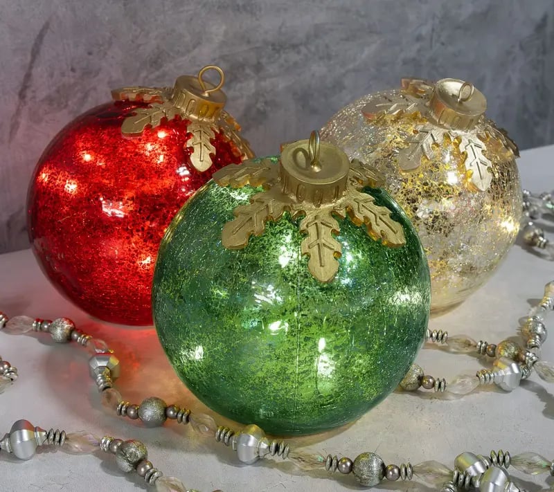 🎅Glass Tabletop Christmas Ornaments 🔔🎁