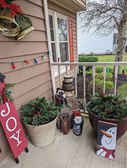 🎅🎄Christmas Sale 50% OFF🎁Pre-lit Artificial Christmas Tree Urn Filler ▶︎ Weatherproof sparkle for entryways and patios🎄