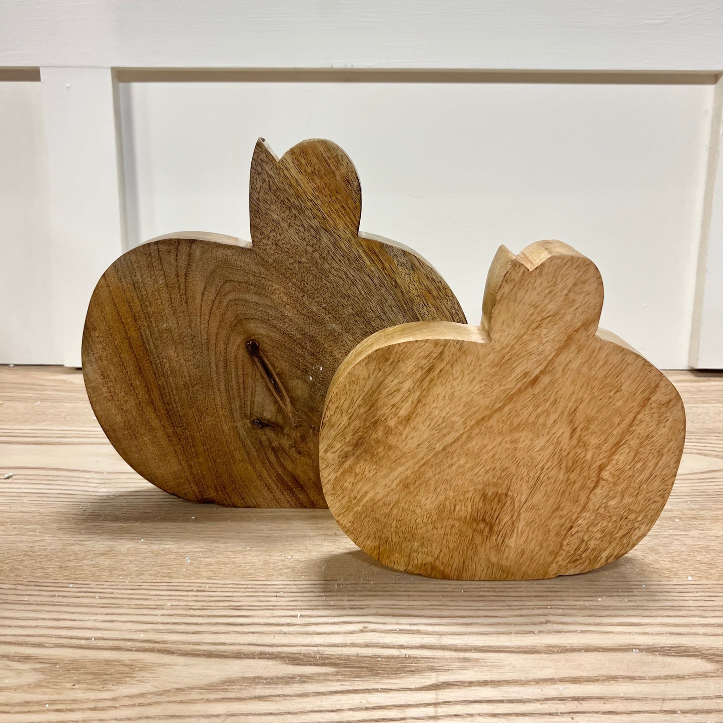 White Washed Mango Wood Pumpkins