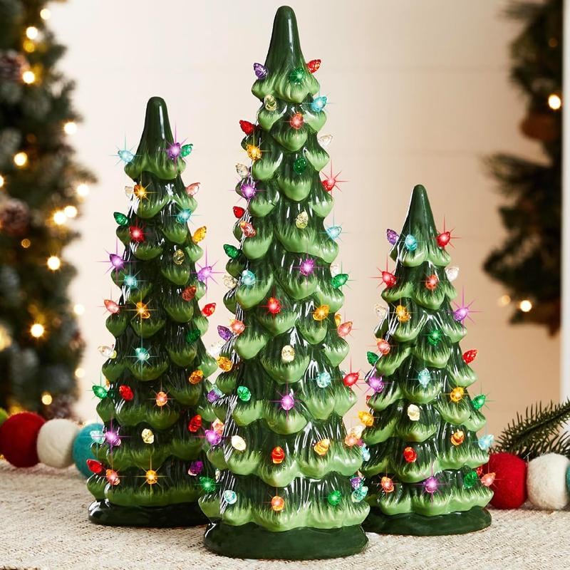 🎉🎉Christmas is coming🎁🎄Retro Hand-Painted Tabletop Christmas Trees