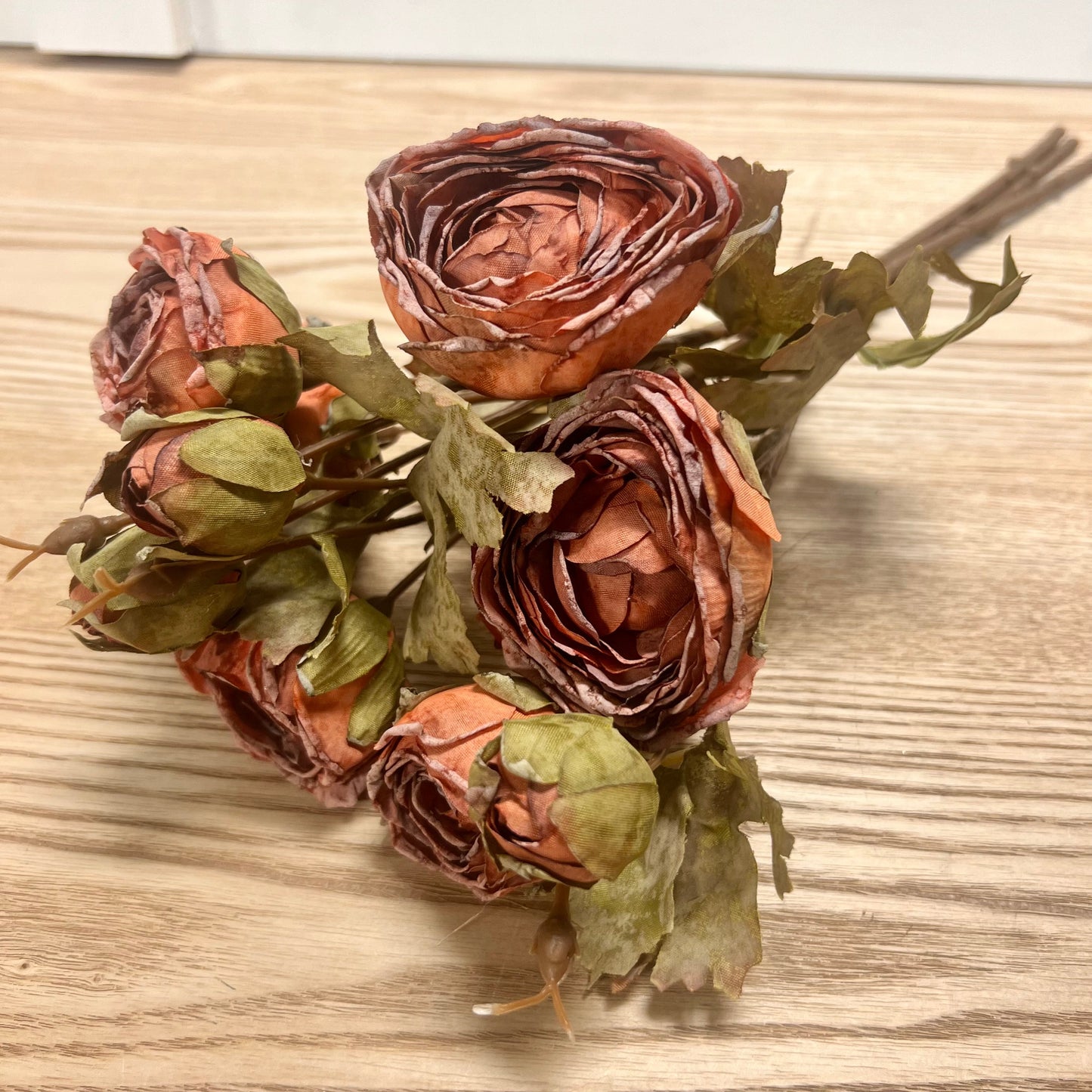 Faux Dried Ranunculus Bundles