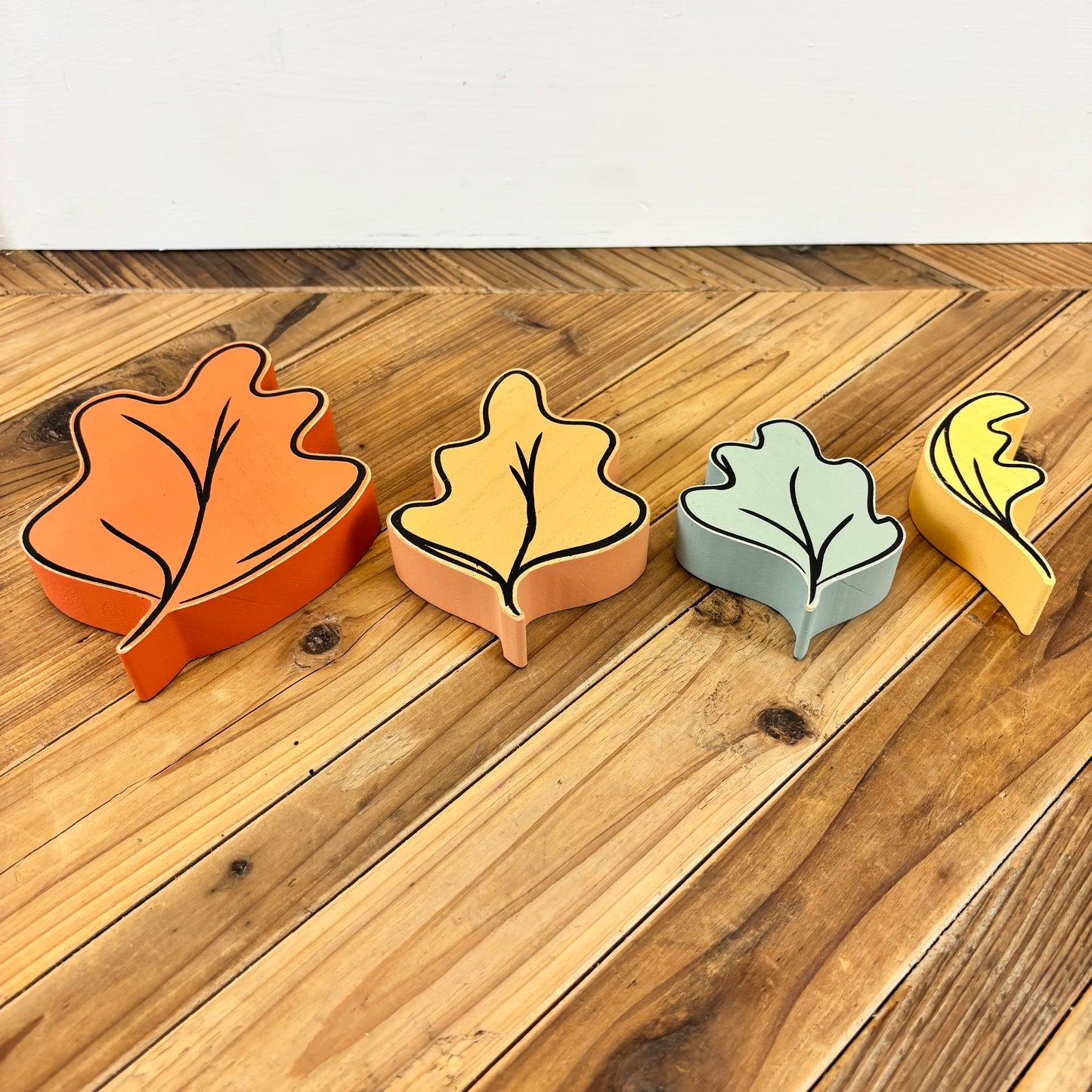 Autumn Leaves Wood Shapes - Set of 4