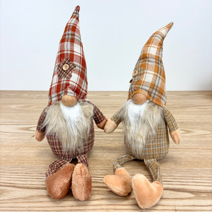 Fall Rustic Plaid Gnomes - 2 Colors
