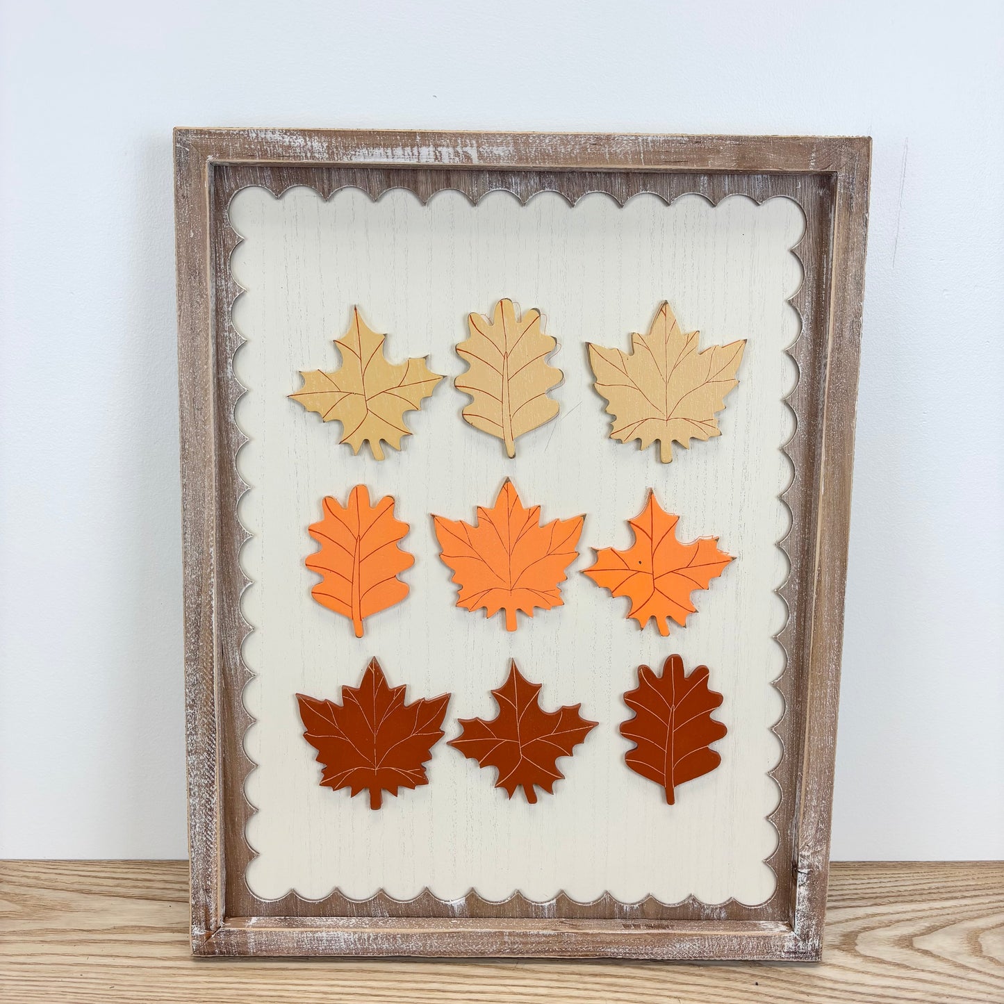 Countdown to Halloween/Autumn Leaves Reversible Wood Framed Sign