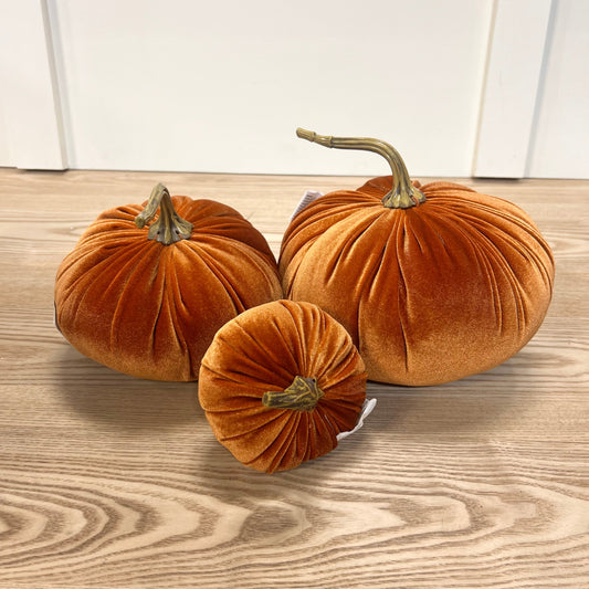 Orange Velvet Pumpkins