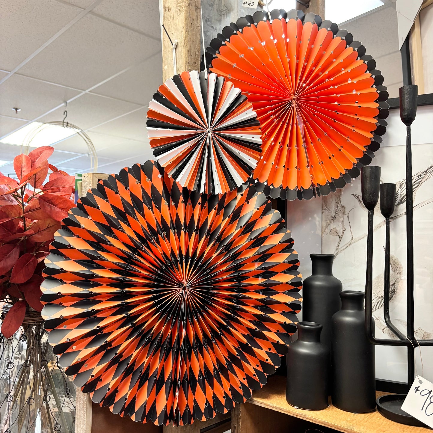 Spellbound Paper Fan Decor - Set of 3