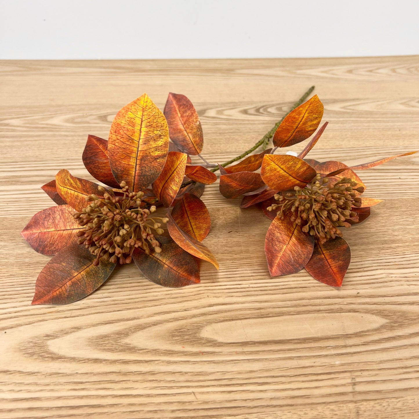 Fall Leaf Stem with Pods - 2 Colors