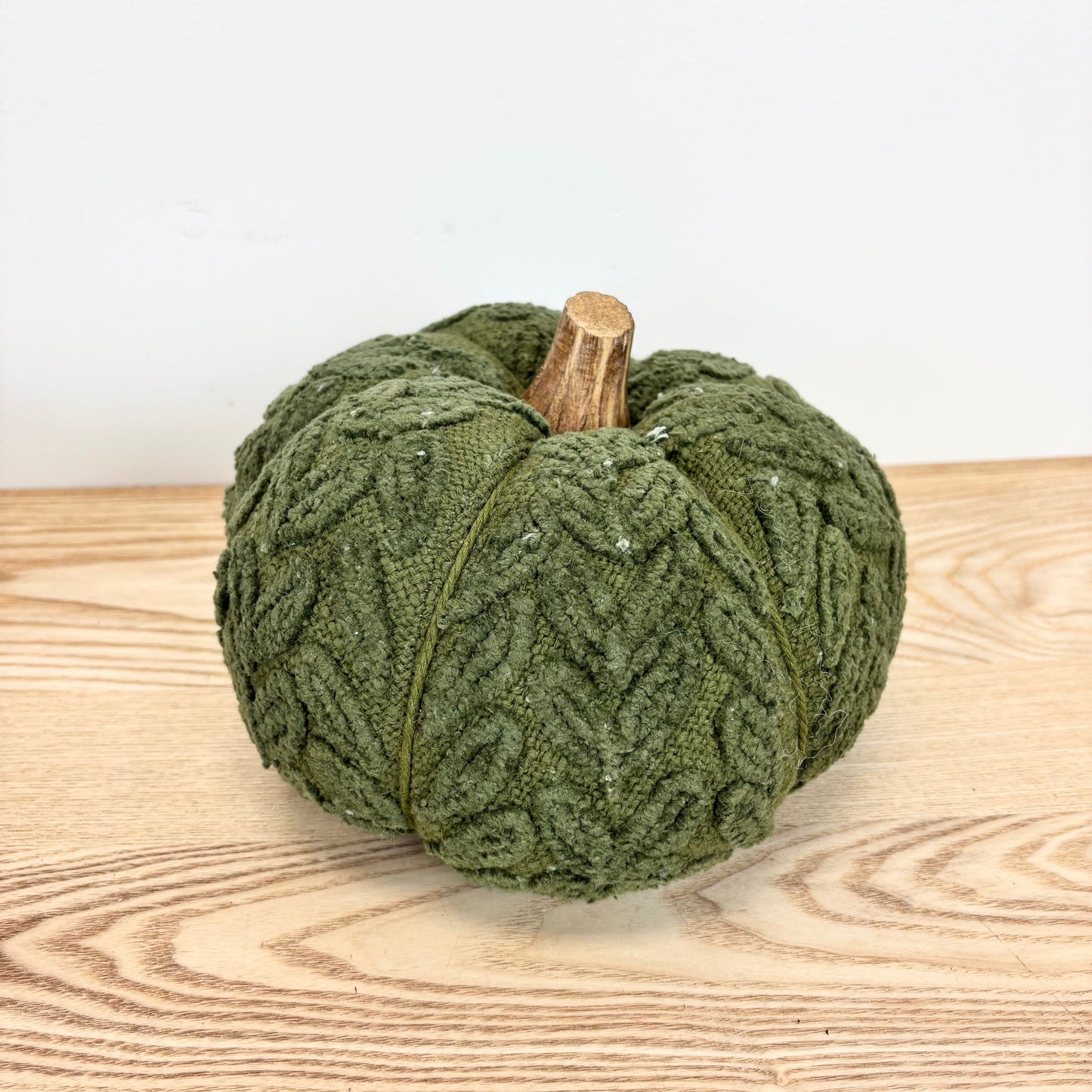 Green Knit Pumpkins - 2 Sizes