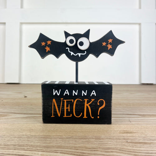 Wood Bat on Stand “Wanna Neck”