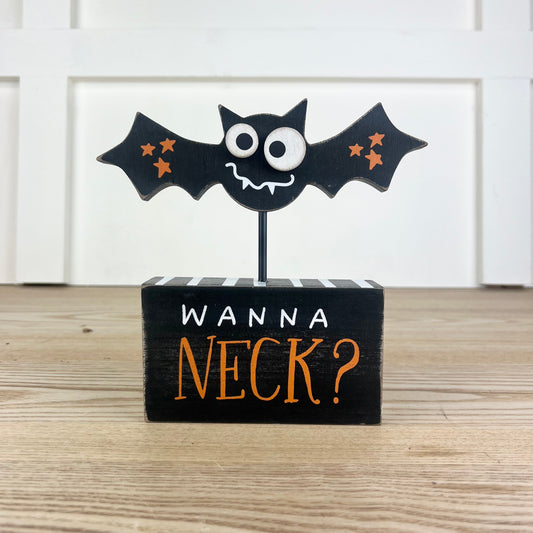 Wood Bat on Stand “Wanna Neck”