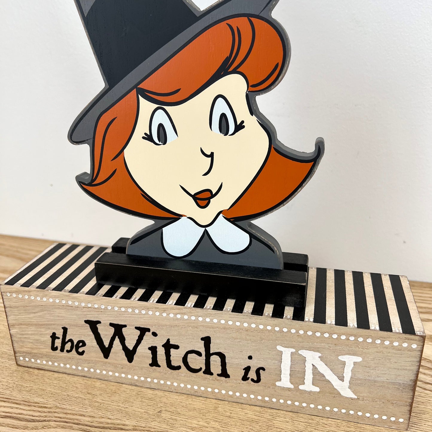 The Witch Is In/The Witch Is Out Reversible Wood Sign