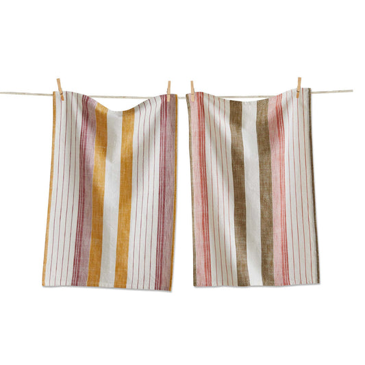 Autumnal Stripe Dishtowel - Set of 2