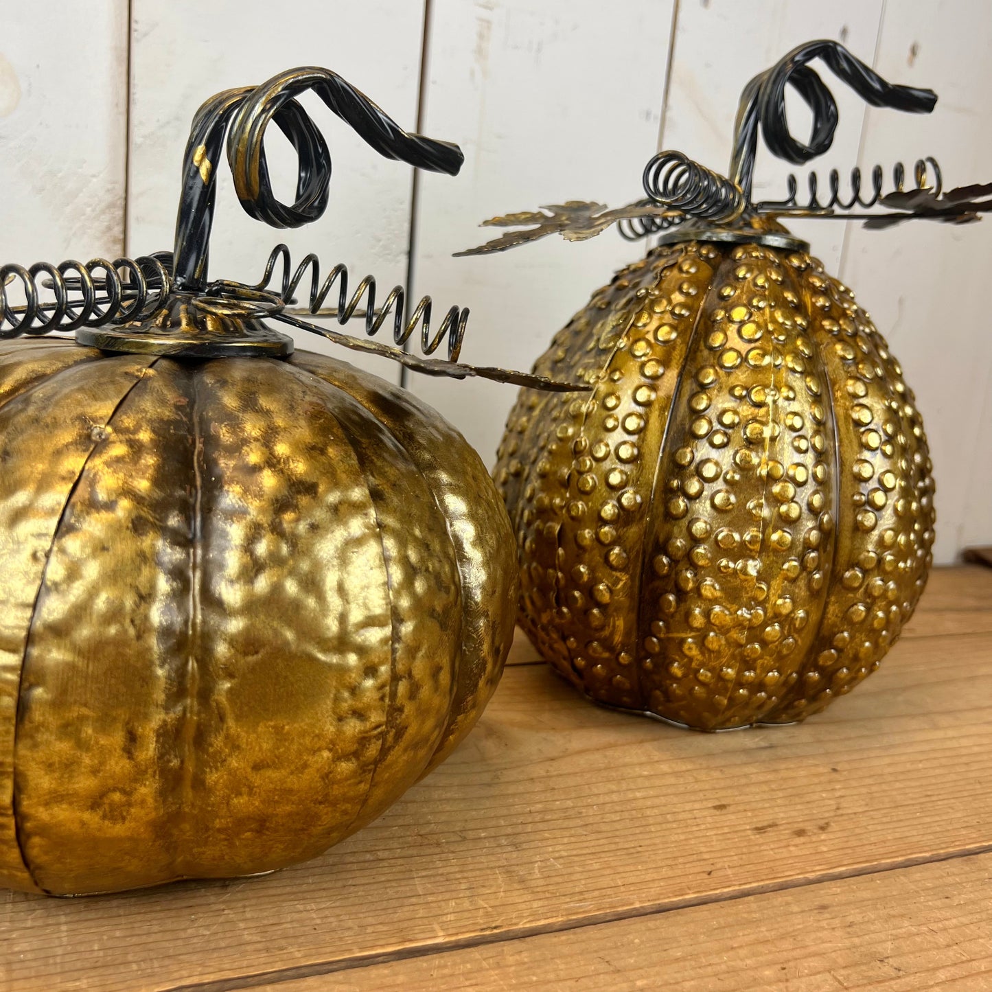 Gold Metal Pumpkins