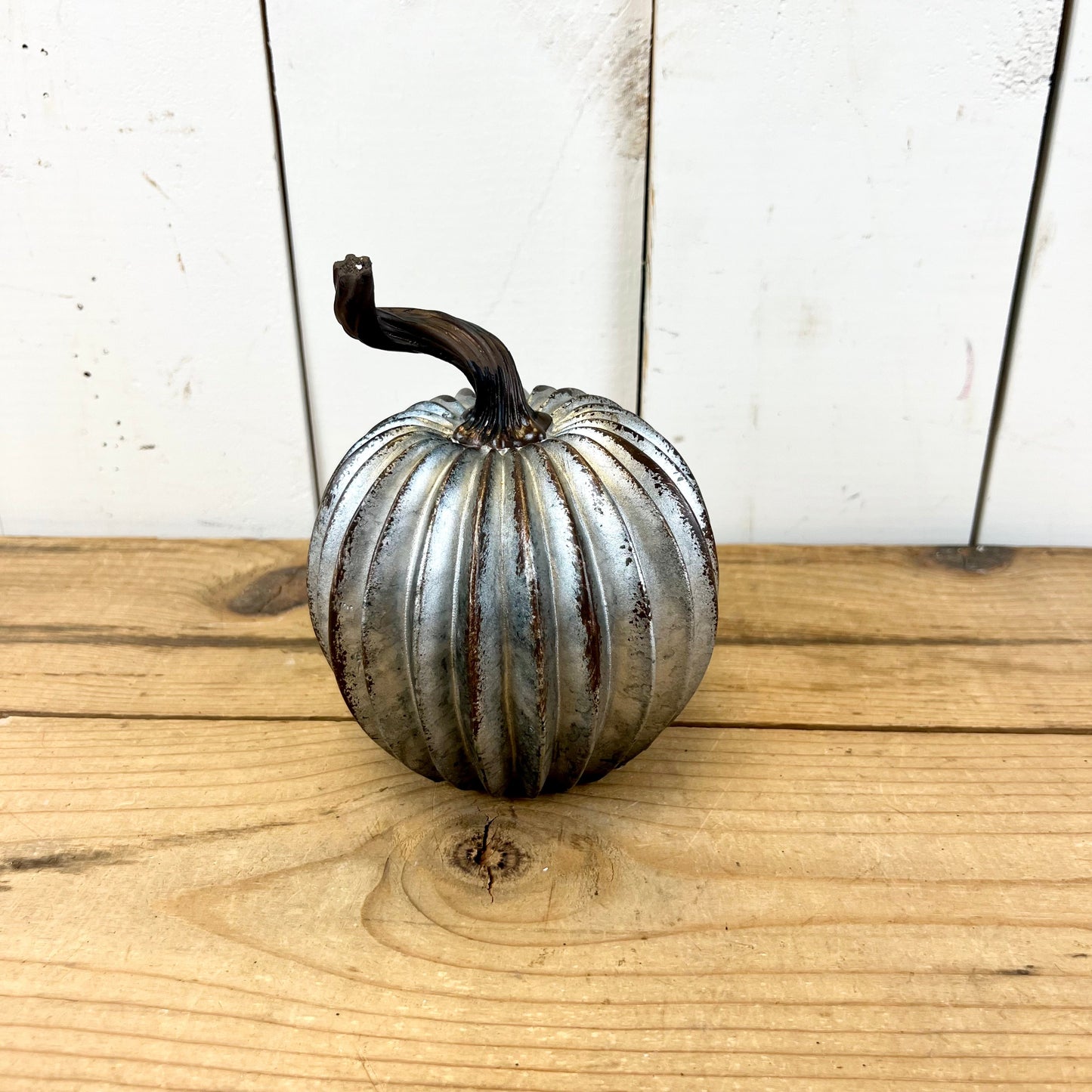 Galvanized Looking Resin Pumpkins