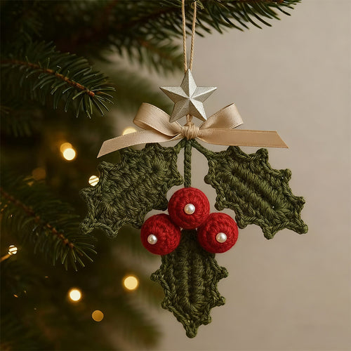 🎄 🤚🎁Handmade Knitted Christmas Ornaments – Cozy Holiday Decorations for Tree & Home