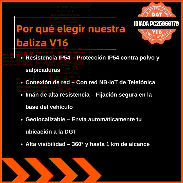 DarkFairy Luz de Emergencia V16 – Seguridad y Geolocalización para tu Vehículo-Aprobada por la DGT, con plan de datos incluido y base magnética IP54.
