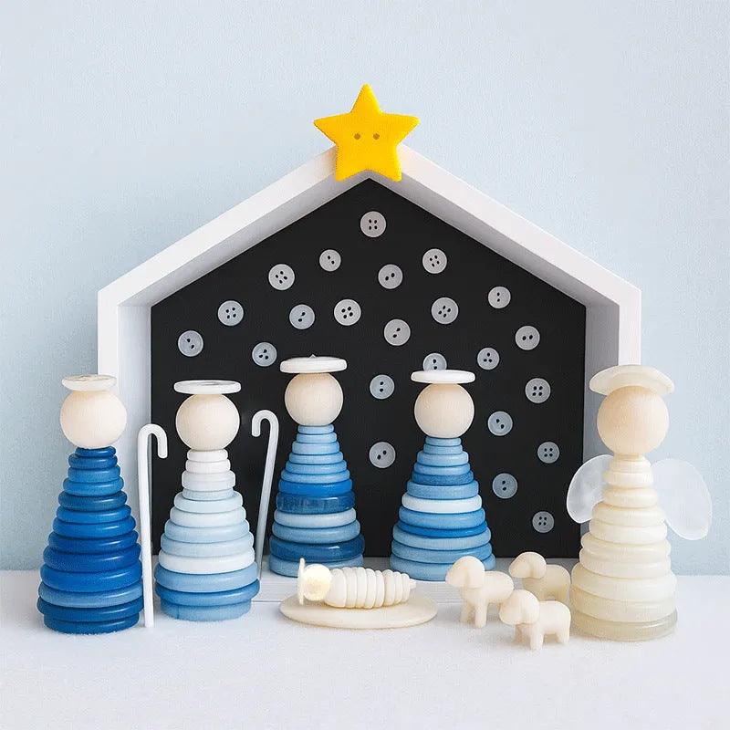 Button Nativity Scene Kit