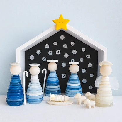 Button Nativity Scene Kit